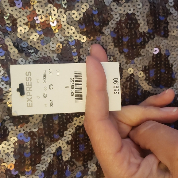 💃❤️‍🔥🥂Express Sequin Mini Skirt sz M - Picture 11 of 11